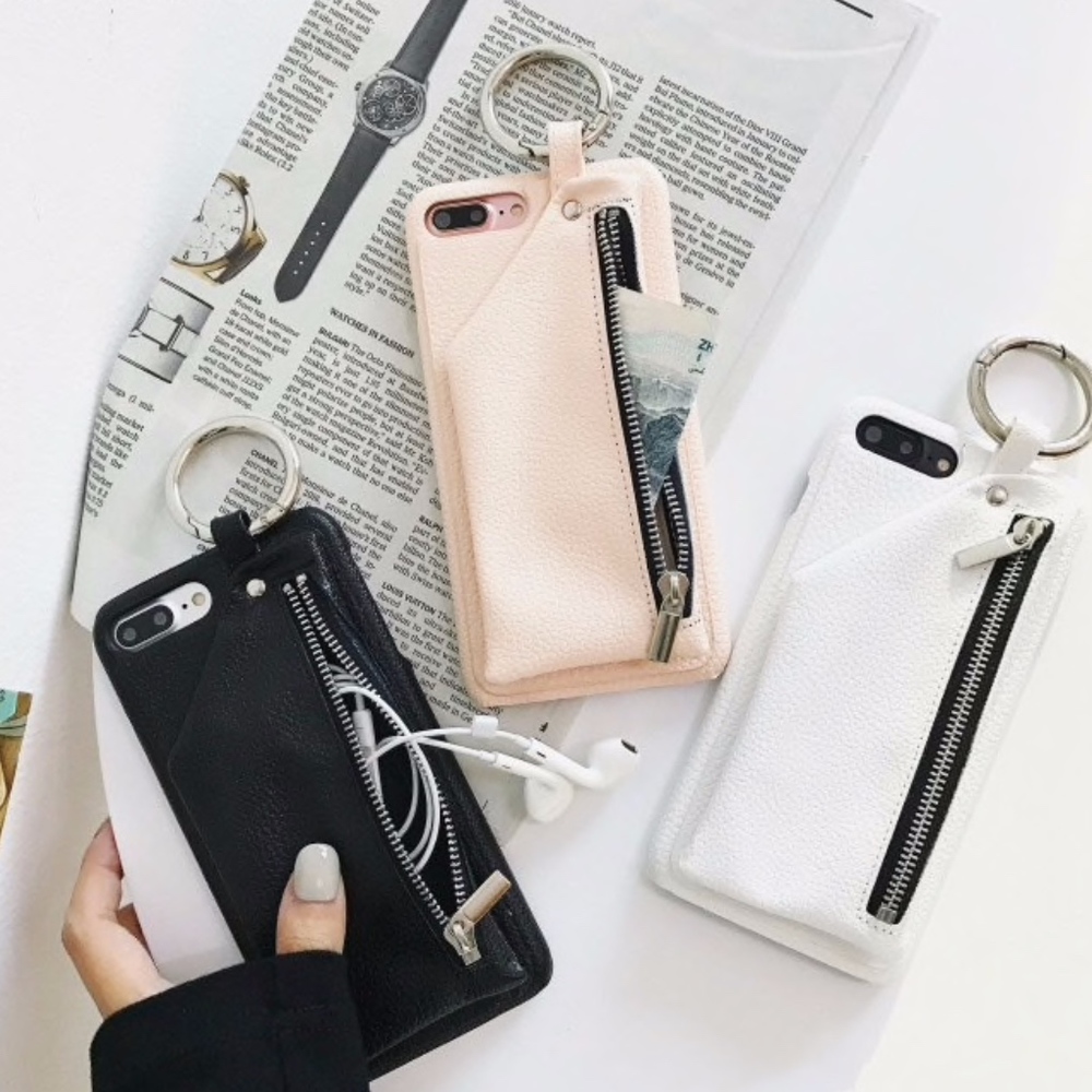 NEW SIZES!! *PINK* Phone Case W/Zip Compartment